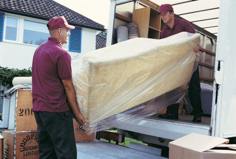 Movers Unloading Moving Van