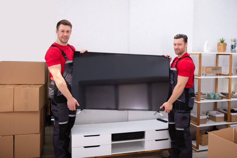 Professional Male Movers Doing Home Relocation